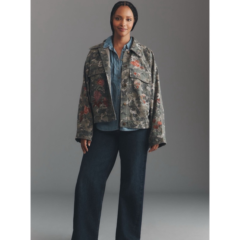 Pilcro Embroidered Utility Jacket Anthropologie - Picture 2 of 15